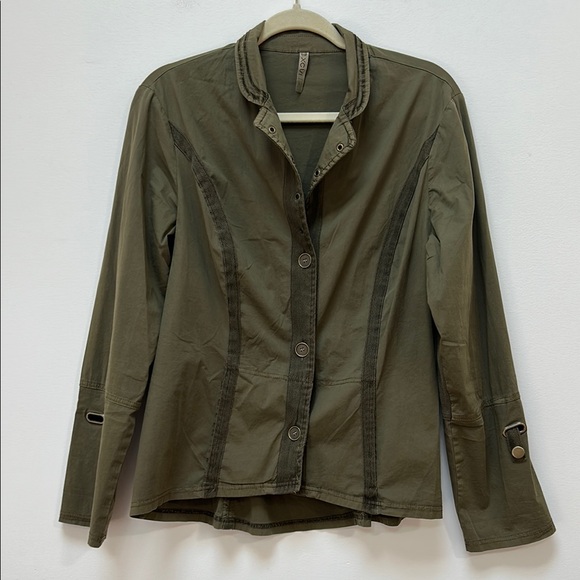 XCVI Coquille‎ Jacket Army Green Size Large - Picture 1 of 5